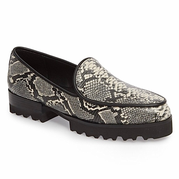 Donald J. Pliner ‘Enza’ Python Platform Loafers - Picture 1 of 12